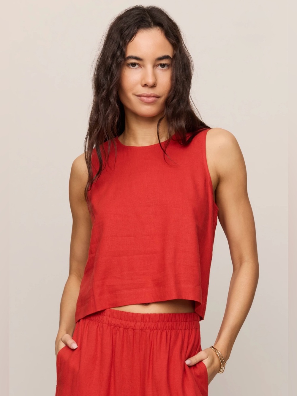 Chaser Viscose Linen Riley Tank - Picture 2 of 14